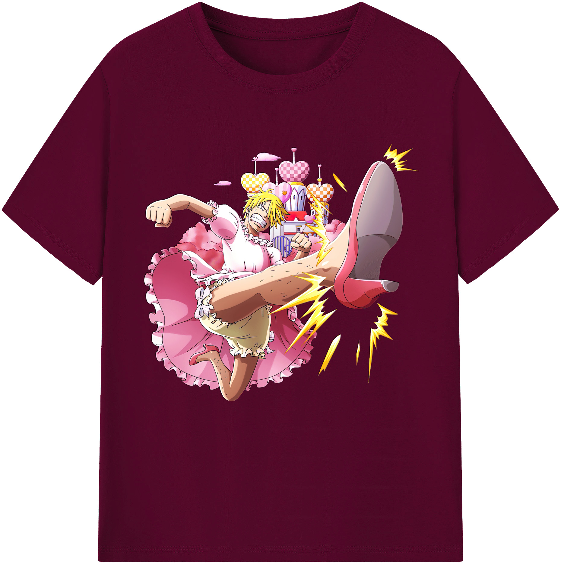 （画像用） ワンピース サンジ ONE PIECE Sanji レディースカジュアルプリントTシャツ（綿100％）
